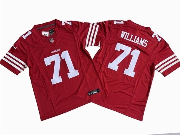 Men's San Francisco 49ers #71 Trent Williams Red Vapor F.U.S.E. Limited Jersey