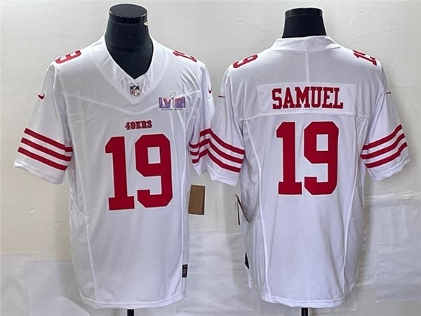 Men's San Francisco 49ers #19 Deebo Samuel White Super Bowl LVIII F.U.S.E. Limited Jersey