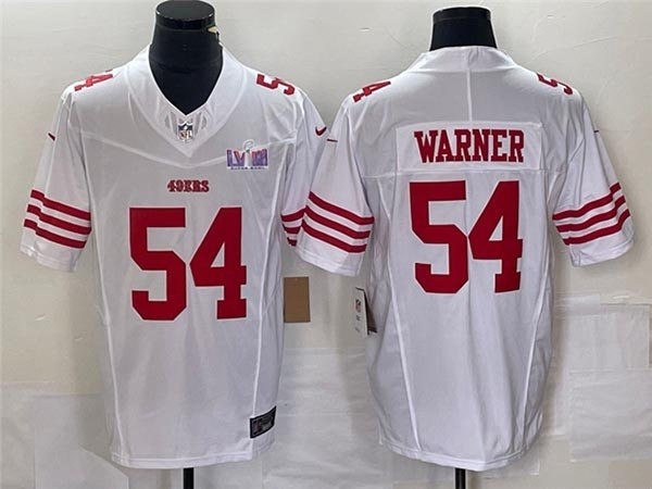 Men's San Francisco 49ers #54 Fred Warner White Super Bowl LVIII F.U.S.E. Limited Jersey