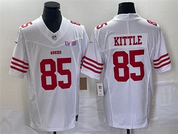 Men's San Francisco 49ers #85 George Kittle White Super Bowl LVIII F.U.S.E. Limited Jersey