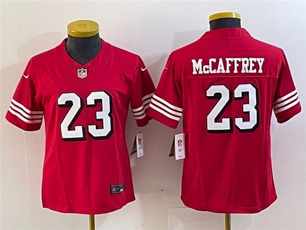 Women's San Francisco 49ers #23 Christian McCaffrey Alternate Red Vapor F.U.S.E. Limited Jersey