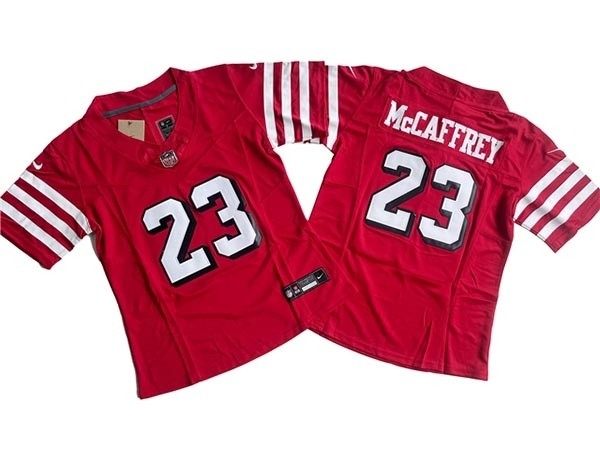 Youth San Francisco 49ers #23 Christian McCaffrey Red Alternate Vapor F.U.S.E. Limited Jersey