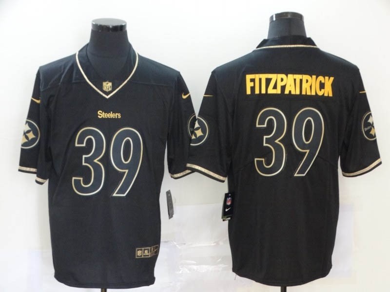 NFL Steelers #39 Minkah Fitzpatrick Black Gold Vapor Untouchable Limited Jersey