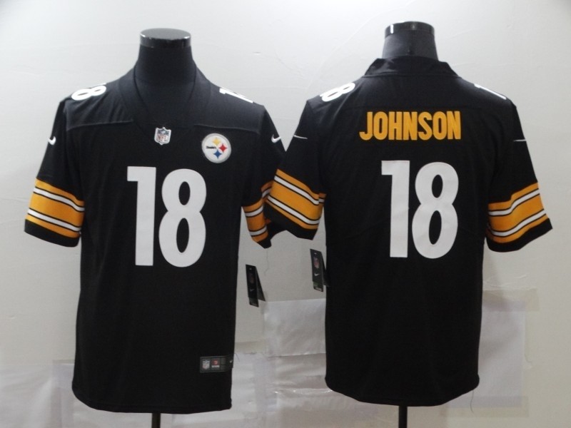 NFL Steelers #18 Diontae Johnson black Vapor Untouchable Limited Jersey