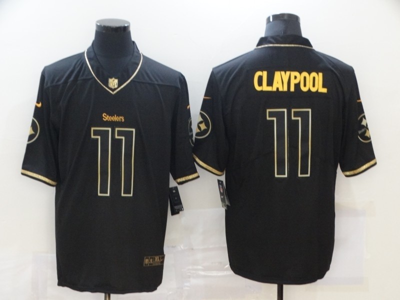 Nike Steelers #11 Chase Claypool Black Gold Vapor Untouchable Limited Fashion Jersey