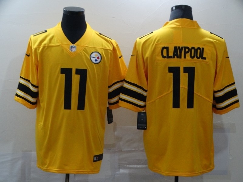 Nike Steelers #11 Chase Claypool Gold Inverted Legend Jersey