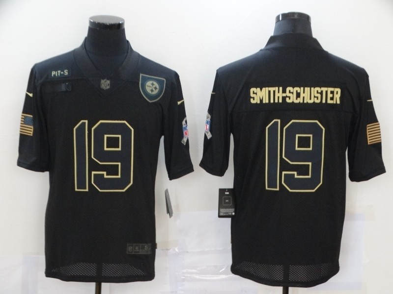 Nike Steelers #19 Smith-Schuster Black 2020 Salute To Service Limited Jersey