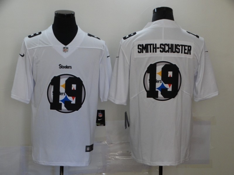 Nike Steelers #19 Smith-Schuster White Shadow Logo Limited Jersey