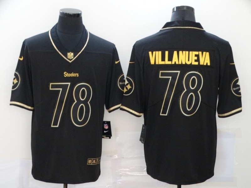 Nike Steelers #78 Alejandro Villanueva Black Gold Vapor Untouchable Limited Fashion Jersey