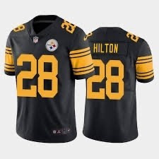 Nike Steelers #28 T.Y. Hilton Black Team Rush Vapor Untouchable Limited