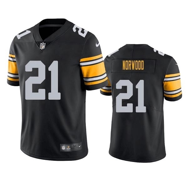 Men's Pittsburgh Steelers #21 Tre Norwood Black Alternate Vapor Untouchable Limited Stitched Jersey