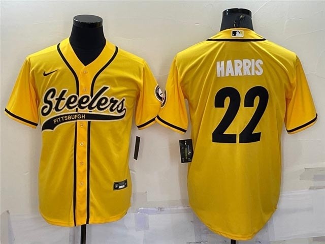 NFL Pittsburgh Steelers #22 Najee Harris Gold Baseball Cool Base Jersey