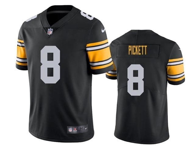 Men's Pittsburgh Steelers #8 Kenny Pickett Alternate Black Vapor Limited Jersey