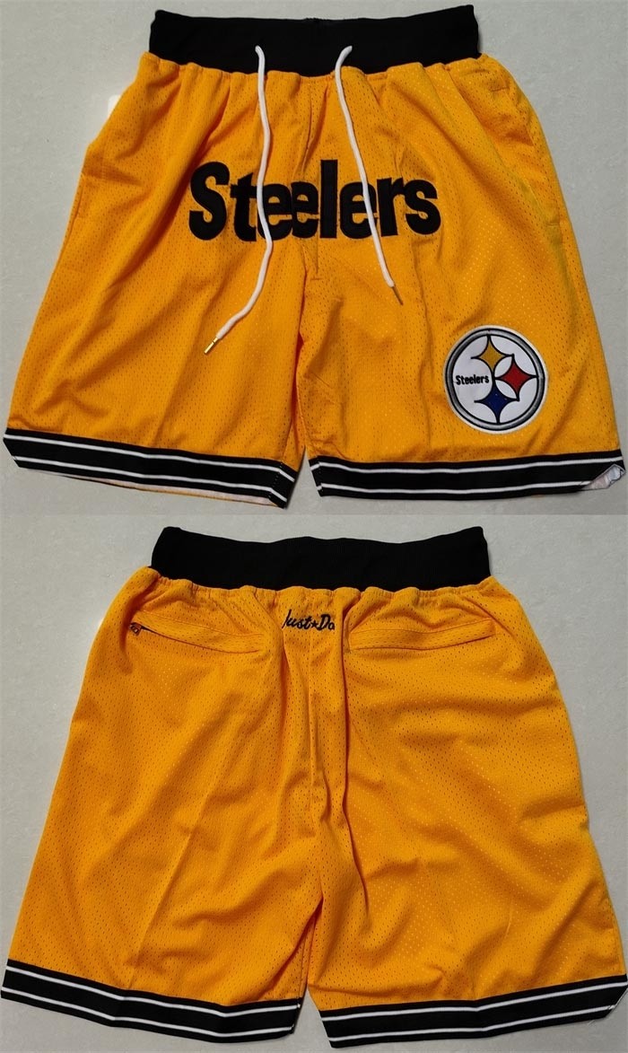 Men's Pittsburgh Steelers Gold Shorts