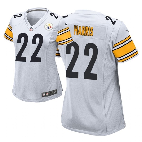 Women's Steelers #22 Najee Harris White 2021 NFL Draft Jersey