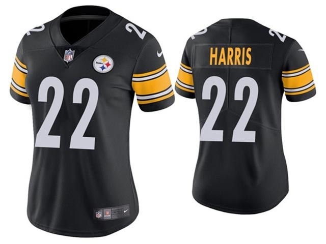 Women's Pittsburgh Steelers #22 Najee Harris Black Vapor Limited Jersey