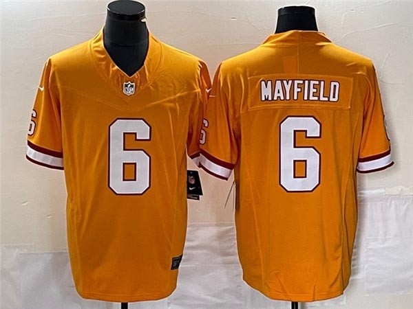 Men's Tampa Bay Buccaneers #6 Baker Mayfield Orange Throwback Vapor F.U.S.E. Limited Jersey