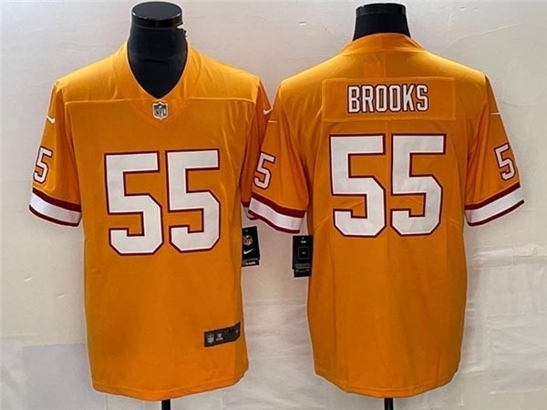 Men's Tampa Bay Buccaneers #55 Derrick Brooks Orange Throwback Vapor Limited Jersey