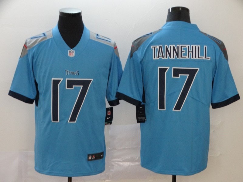 NFL Titans #17 Ryan Tannehill Light Blue Men's Stitched Vapor Untouchable Limited Jersey