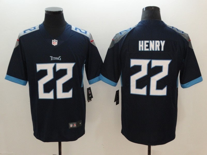 NFL Titans #22 Derrick Henry Navy Men's Stitched Vapor Untouchable Limited Jersey