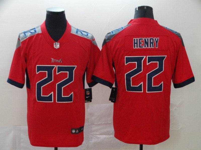 NFL Titans #22 Derrick Henry Red Men's Stitched NFL Limited Inverted Legend Jersey