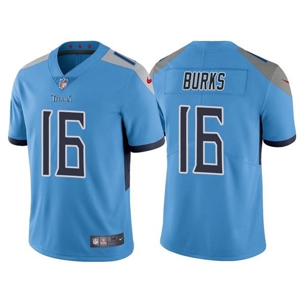 Men's Tennessee Titans #16 Treylon Burks Blue Vapor Untouchable Stitched Jersey