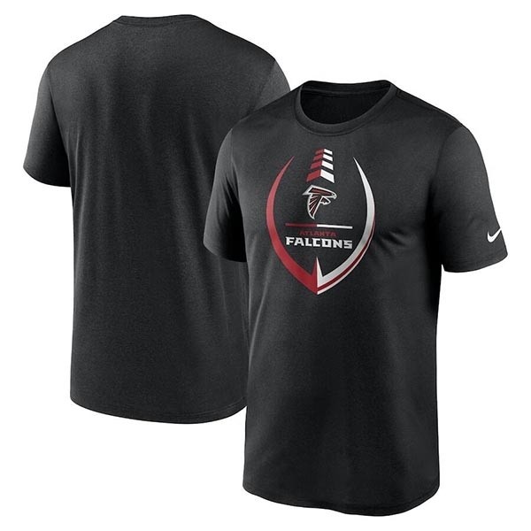 Men's Atlanta Falcons Black Legend Icon Ring Performance T-Shirt