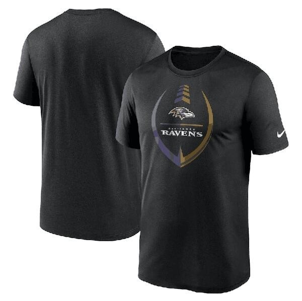 Men's Baltimore Ravens Black Legend Icon Ring Performance T-Shirt