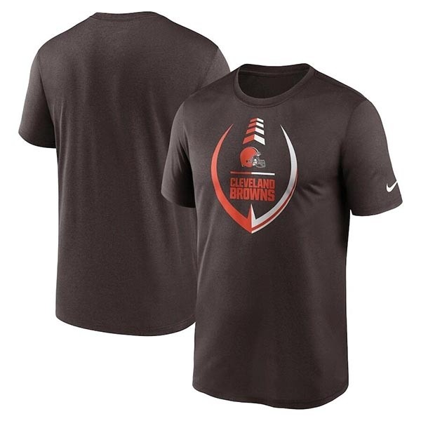 Men's Cleveland Browns Brown Legend Icon Ring Performance T-Shirt