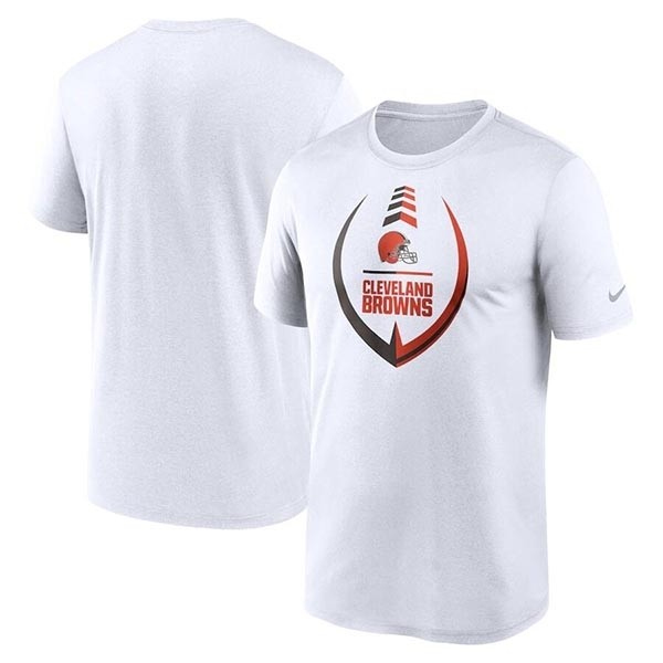 Men's Cleveland Browns White Legend Icon Ring Performance T-Shirt