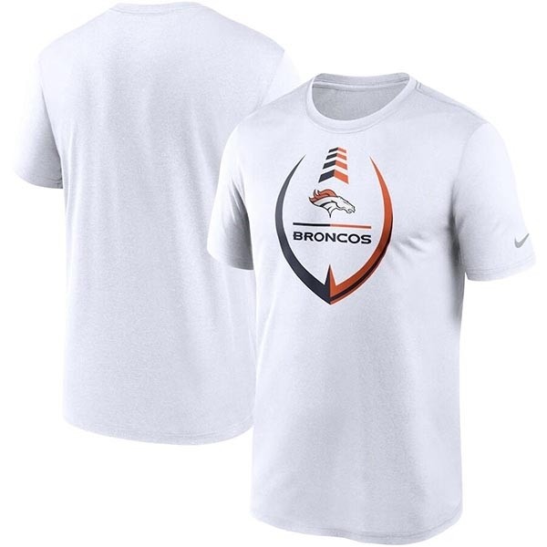 Men's Denver Broncos White Legend Icon Ring Performance T-Shirt