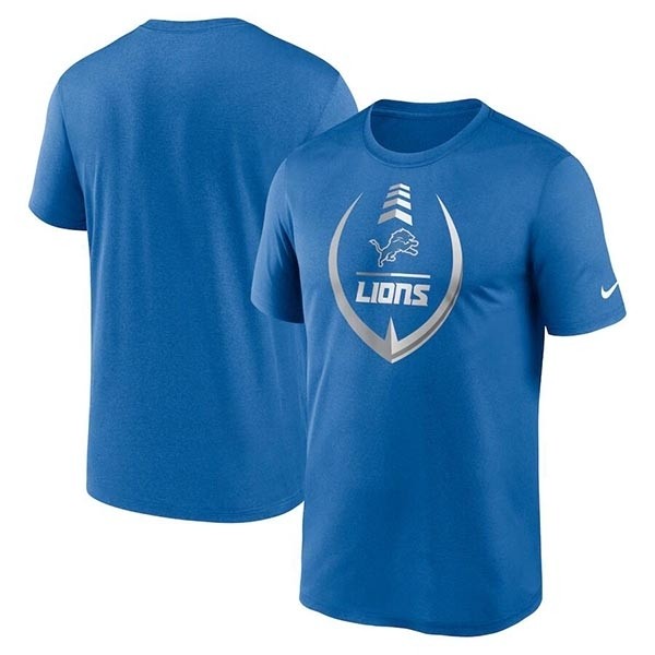 Men's Detroit Lions Blue Legend Icon Ring Performance T-Shirt