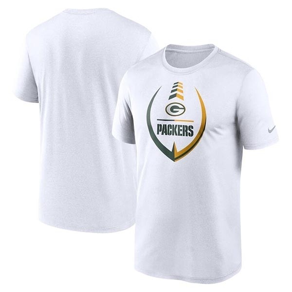 Men's Green Bay Packers White Legend Icon Ring Performance T-Shirt