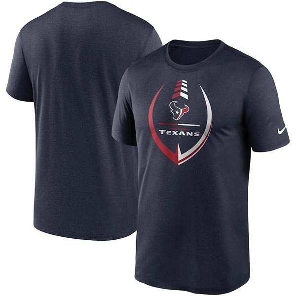 Men's Houston Texans Navy Legend Icon Ring Performance T-Shirt