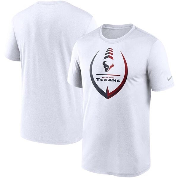 Men's Houston Texans White Legend Icon Ring Performance T-Shirt