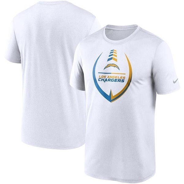 Men's Los Angeles Chargers White Legend Icon Ring Performance T-Shirt