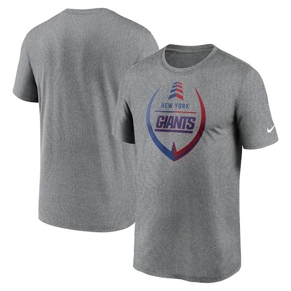 Men's New York Giants Grey Legend Icon Ring Performance T-Shirt