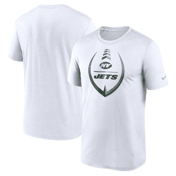 Men's New York Jets White Legend Icon Ring Performance T-Shirt