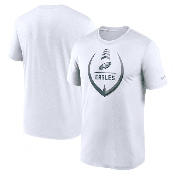 Men's Philadelphia Eagles White Legend Icon Ring Performance T-Shirt