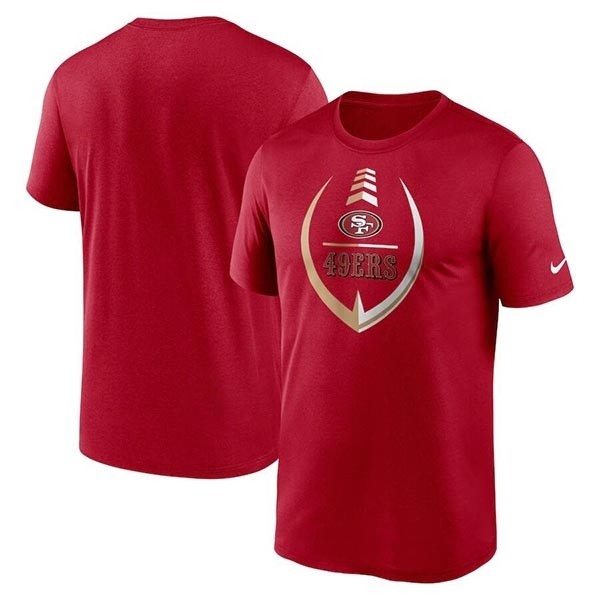 Men's San Francisco 49ers Red Legend Icon Ring Performance T-Shirt