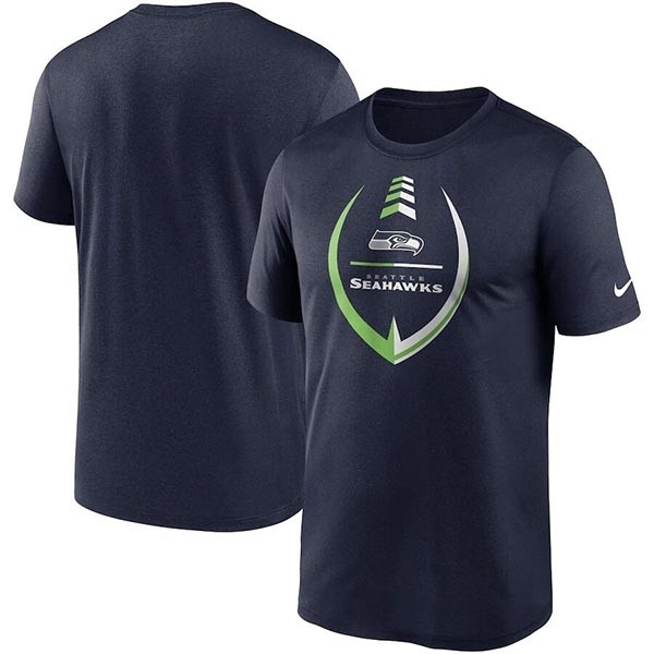 Men's Seattle Seahawks Navy Legend Icon Ring Performance T-Shirt