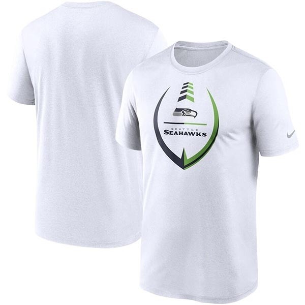 Men's Seattle Seahawks White Legend Icon Ring Performance T-Shirt