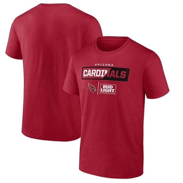 Men's Arizona Cardinals Red X Bud Light T-Shirt