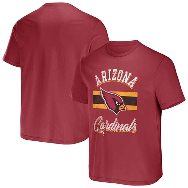 Men's Arizona Cardinals Red X Darius Rucker Collection Stripe T-Shirt