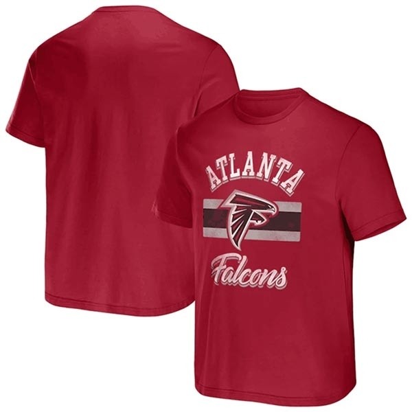 Men's Atlanta Falcons Red X Darius Rucker Collection Stripe T-Shirt