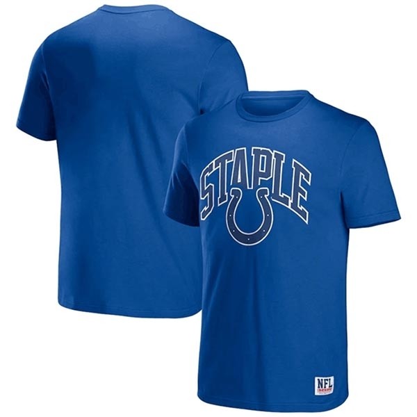 Men's Indianapolis Colts X Staple Blue Logo Lockup T-Shirt