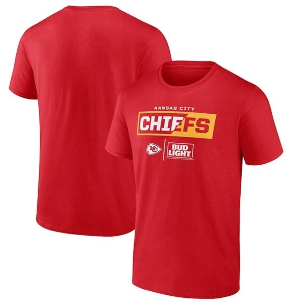 Men's Kansas City Chiefs Red X Bud Light T-Shirt