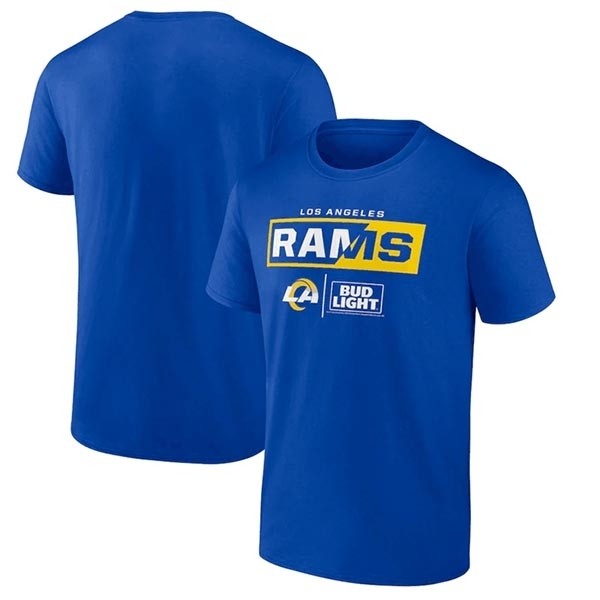 Men's Los Angeles Rams Blue X Bud Light T-Shirt