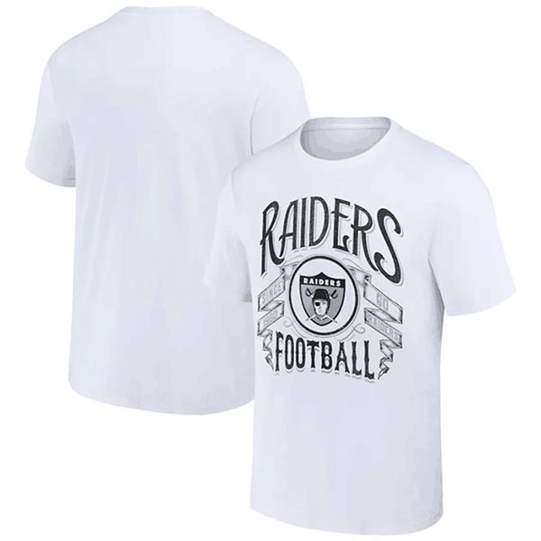 Men's Las Vegas Raiders White X Darius Rucker Collection Vintage Football T-Shirt