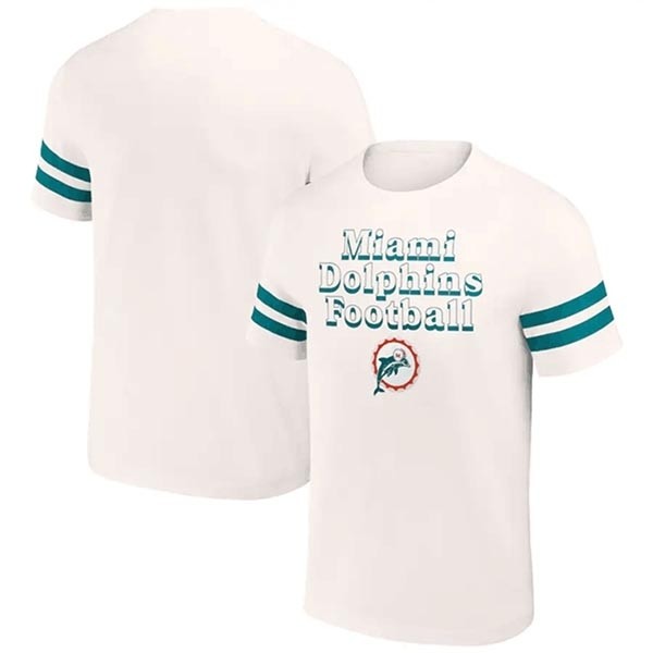 Men's Miami Dolphins Cream X Darius Rucker Collection Vintage T-Shirt